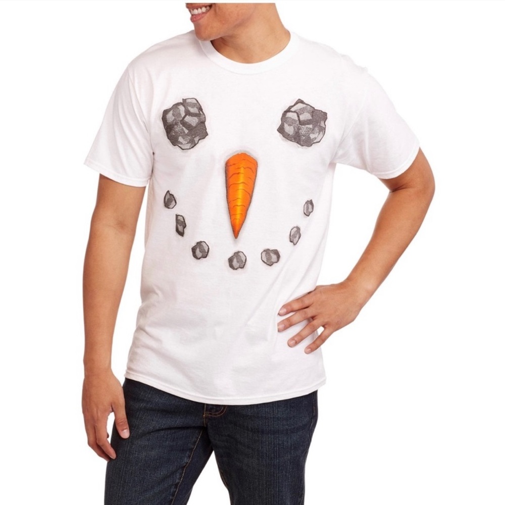 Christmas Vintage Graphic Snowman Tee Dec. 25 Size Medium